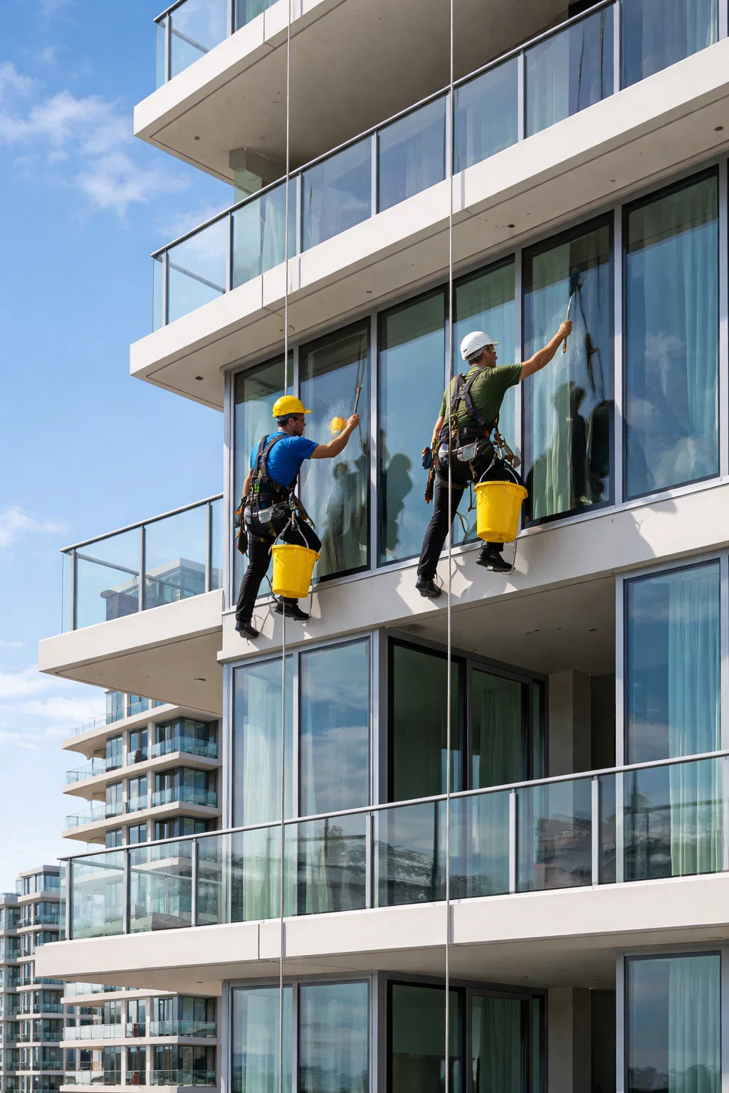 lavage-vitre-cordiste Lavage de vitres par cordiste | Groupe Impec