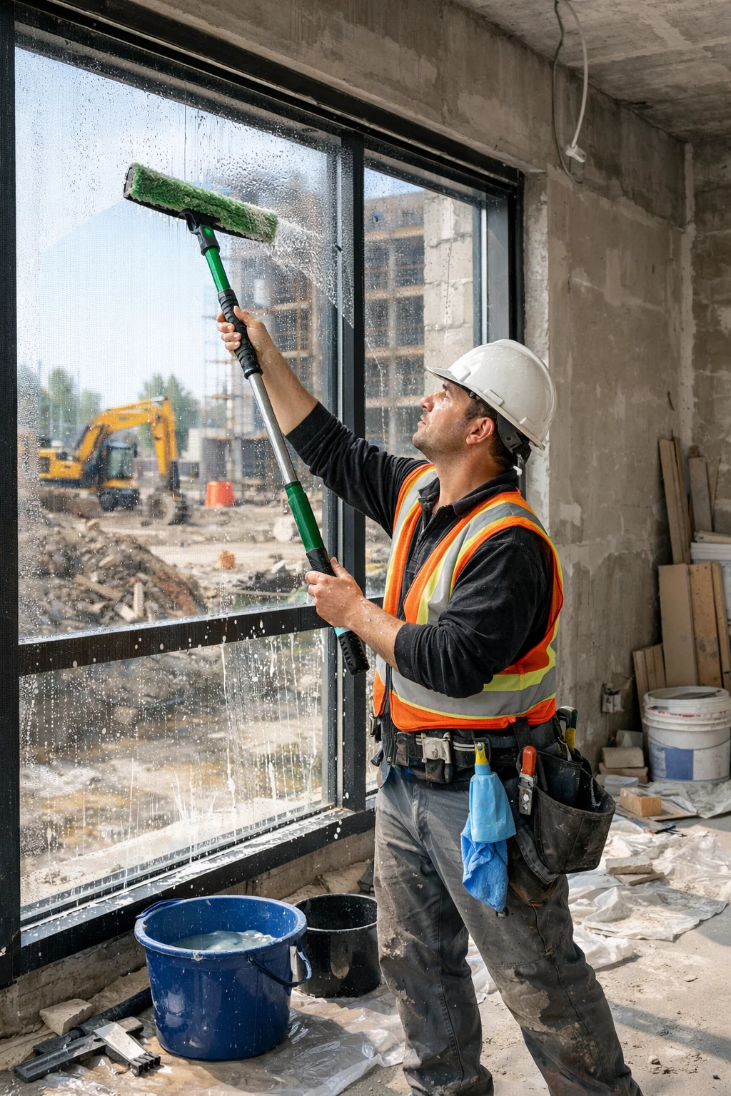 Nettoyage vitre après construction | Groupe Impec