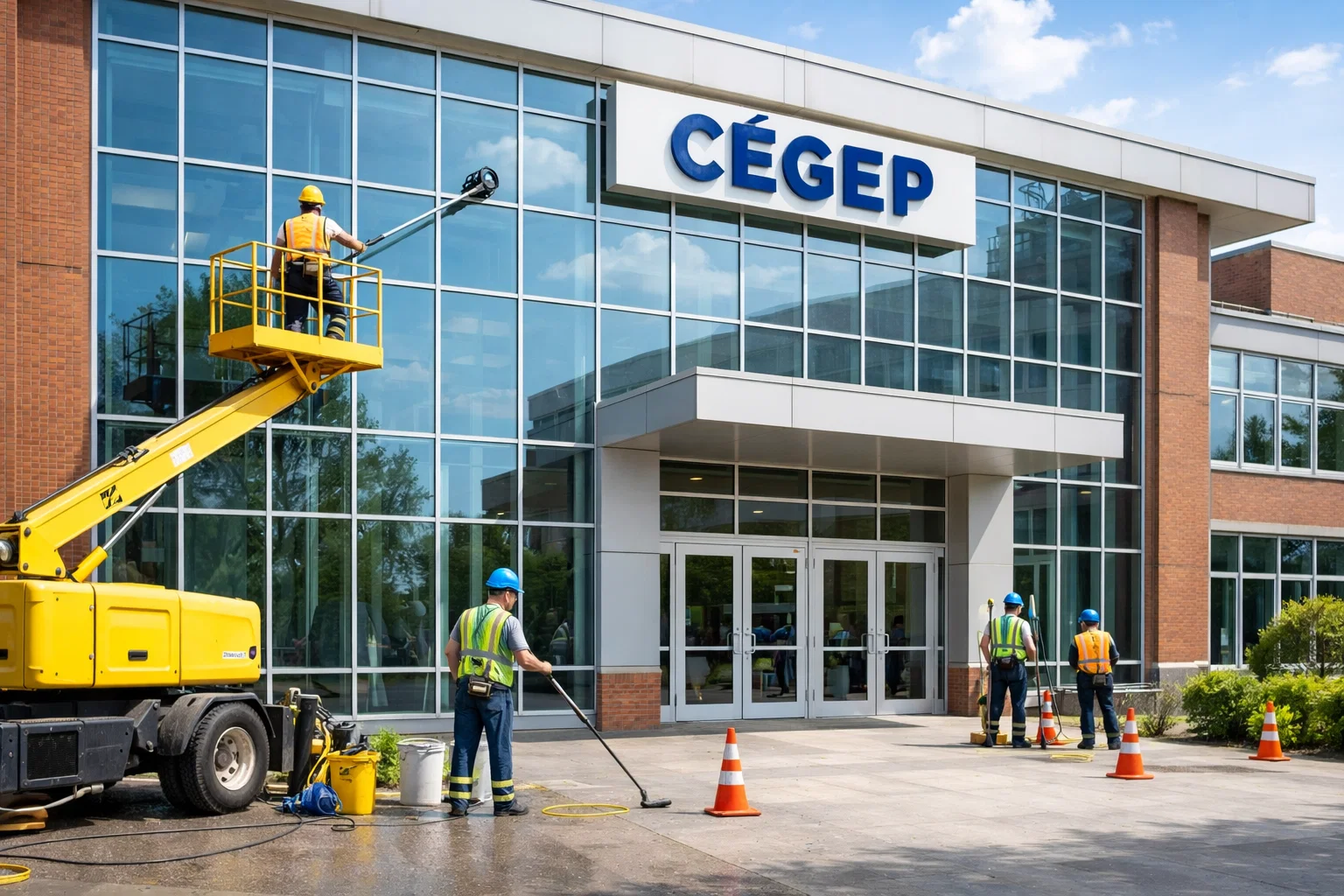 LAVAGE VITRE CEGEP Lavage de vitres pour CÉGEP dans le Grand Montréal | Groupe Impec